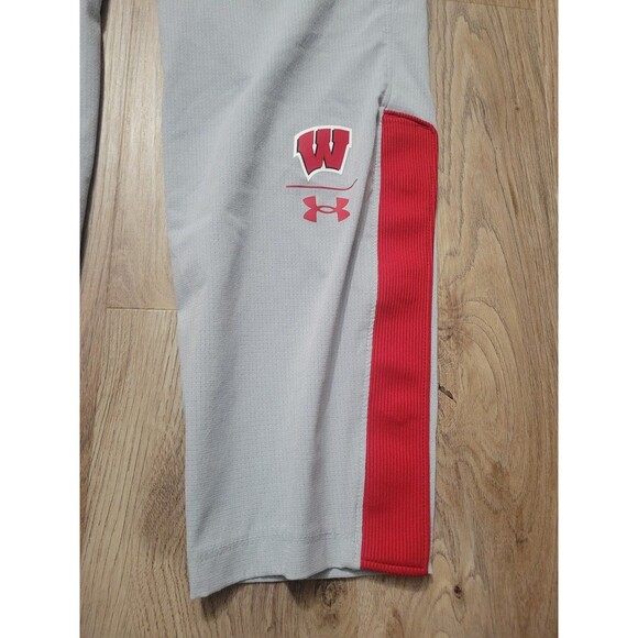 University Of Wisconsin Badgers Under Armour Team Issued Track Pants medium - Picture 3 of 9